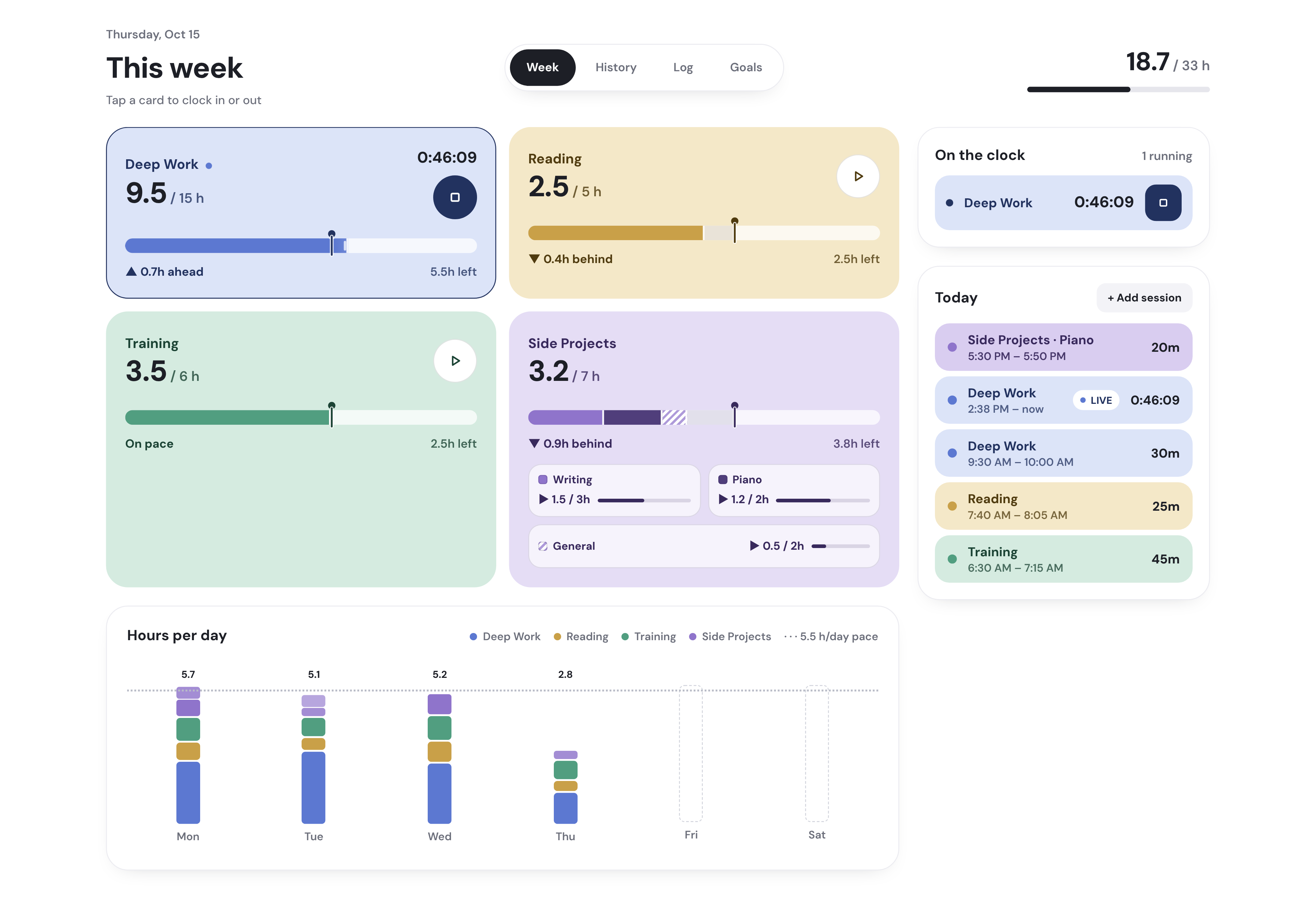 Week screen on a Mac